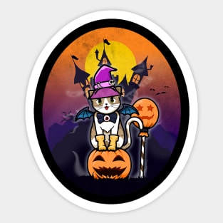 Halloween Kawaii Witch Cat Cute Sticker